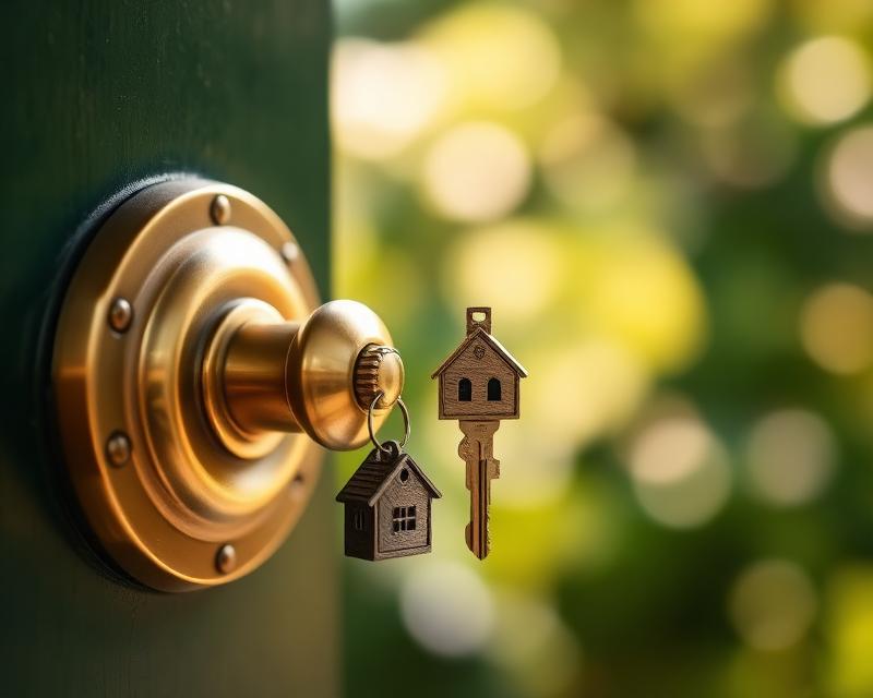 A key in a front door