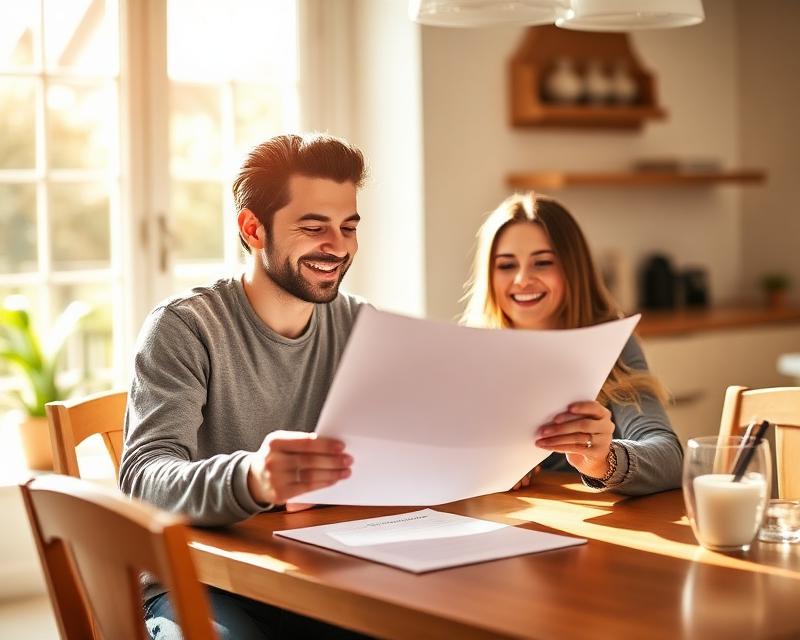 A couple reviewing their application